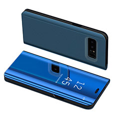 Custodia Portafoglio In Pelle Cover S01 con Supporto per Samsung Galaxy Note 8 Blu