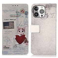 Custodia Portafoglio In Pelle Fantasia Modello Cover con Supporto A07 per Apple iPhone 15 Pro Max Multicolore