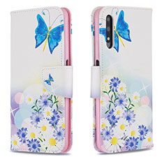 Custodia Portafoglio In Pelle Fantasia Modello Cover con Supporto B01F per Huawei Honor 9X Blu