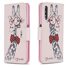 Custodia Portafoglio In Pelle Fantasia Modello Cover con Supporto B01F per Huawei P Smart Z (2019) Rosa