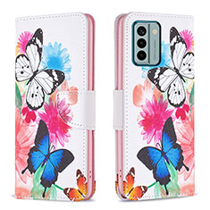 Custodia Portafoglio In Pelle Fantasia Modello Cover con Supporto B01F per Nokia G22 Colorato