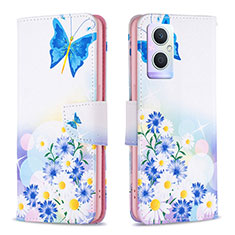 Custodia Portafoglio In Pelle Fantasia Modello Cover con Supporto B01F per OnePlus Nord N20 5G Blu