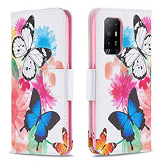 Custodia Portafoglio In Pelle Fantasia Modello Cover con Supporto B01F per Oppo Reno5 Z 5G Colorato