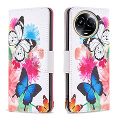 Custodia Portafoglio In Pelle Fantasia Modello Cover con Supporto B01F per Realme 11 5G Colorato