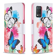 Custodia Portafoglio In Pelle Fantasia Modello Cover con Supporto B01F per Realme 8 5G Colorato