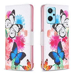 Custodia Portafoglio In Pelle Fantasia Modello Cover con Supporto B01F per Realme 9i 4G Colorato