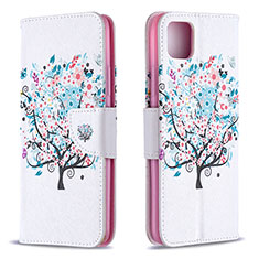 Custodia Portafoglio In Pelle Fantasia Modello Cover con Supporto B01F per Realme C11 (2021) Bianco