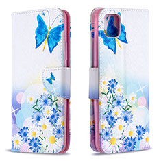 Custodia Portafoglio In Pelle Fantasia Modello Cover con Supporto B01F per Realme C20 Blu