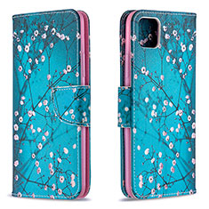 Custodia Portafoglio In Pelle Fantasia Modello Cover con Supporto B01F per Realme C20 Ciano