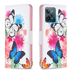 Custodia Portafoglio In Pelle Fantasia Modello Cover con Supporto B01F per Realme C31 Colorato