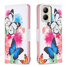 Custodia Portafoglio In Pelle Fantasia Modello Cover con Supporto B01F per Realme C33 (2023) Colorato