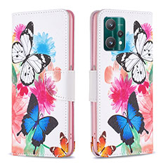 Custodia Portafoglio In Pelle Fantasia Modello Cover con Supporto B01F per Realme V25 5G Colorato