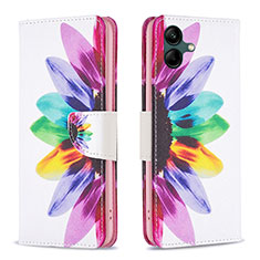 Custodia Portafoglio In Pelle Fantasia Modello Cover con Supporto B01F per Samsung Galaxy A04E Multicolore