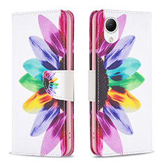 Custodia Portafoglio In Pelle Fantasia Modello Cover con Supporto B01F per Samsung Galaxy A23 5G SC-56C Multicolore