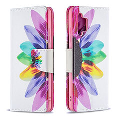 Custodia Portafoglio In Pelle Fantasia Modello Cover con Supporto B01F per Samsung Galaxy A32 4G Multicolore