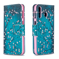 Custodia Portafoglio In Pelle Fantasia Modello Cover con Supporto B01F per Samsung Galaxy A40s Ciano