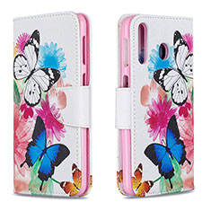 Custodia Portafoglio In Pelle Fantasia Modello Cover con Supporto B01F per Samsung Galaxy A40s Colorato