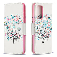 Custodia Portafoglio In Pelle Fantasia Modello Cover con Supporto B01F per Samsung Galaxy A52 4G Bianco