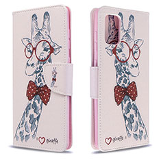 Custodia Portafoglio In Pelle Fantasia Modello Cover con Supporto B01F per Samsung Galaxy A71 5G Rosa