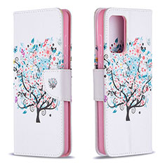 Custodia Portafoglio In Pelle Fantasia Modello Cover con Supporto B01F per Samsung Galaxy A72 4G Bianco