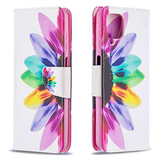 Custodia Portafoglio In Pelle Fantasia Modello Cover con Supporto B01F per Samsung Galaxy M12 Multicolore