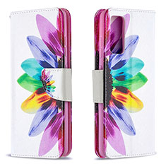 Custodia Portafoglio In Pelle Fantasia Modello Cover con Supporto B01F per Samsung Galaxy S20 FE (2022) 5G Multicolore