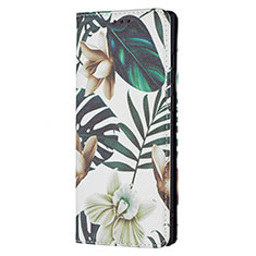 Custodia Portafoglio In Pelle Fantasia Modello Cover con Supporto B01F per Samsung Galaxy S22 Ultra 5G Verde Pastello