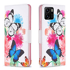 Custodia Portafoglio In Pelle Fantasia Modello Cover con Supporto B01F per Vivo Y10 Colorato