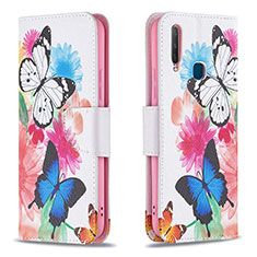 Custodia Portafoglio In Pelle Fantasia Modello Cover con Supporto B01F per Vivo Y11 Colorato