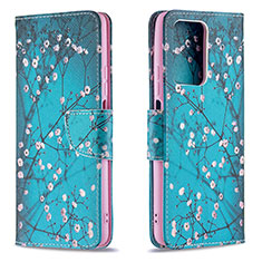 Custodia Portafoglio In Pelle Fantasia Modello Cover con Supporto B01F per Xiaomi Mi 11T 5G Ciano