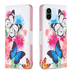 Custodia Portafoglio In Pelle Fantasia Modello Cover con Supporto B01F per Xiaomi Poco C50 Colorato