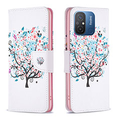 Custodia Portafoglio In Pelle Fantasia Modello Cover con Supporto B01F per Xiaomi Poco C55 Bianco