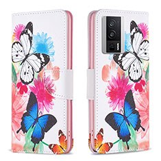 Custodia Portafoglio In Pelle Fantasia Modello Cover con Supporto B01F per Xiaomi Poco F5 Pro 5G Colorato