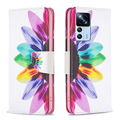 Custodia Portafoglio In Pelle Fantasia Modello Cover con Supporto B01F per Xiaomi Redmi K50 Ultra 5G Multicolore