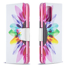 Custodia Portafoglio In Pelle Fantasia Modello Cover con Supporto B01F per Xiaomi Redmi Note 10 Pro Max Multicolore