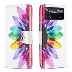 Custodia Portafoglio In Pelle Fantasia Modello Cover con Supporto B01F per Xiaomi Redmi Note 11E Pro 5G Multicolore