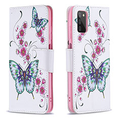 Custodia Portafoglio In Pelle Fantasia Modello Cover con Supporto B03F per Samsung Galaxy A03s Colorato