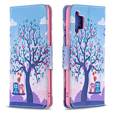 Custodia Portafoglio In Pelle Fantasia Modello Cover con Supporto B03F per Samsung Galaxy A32 4G Lavanda