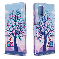 Custodia Portafoglio In Pelle Fantasia Modello Cover con Supporto B03F per Samsung Galaxy A71 5G Lavanda