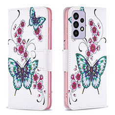 Custodia Portafoglio In Pelle Fantasia Modello Cover con Supporto B03F per Samsung Galaxy A73 5G Colorato