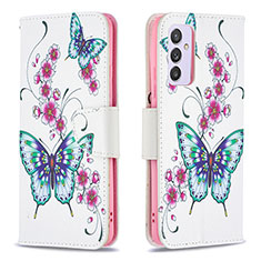 Custodia Portafoglio In Pelle Fantasia Modello Cover con Supporto B03F per Samsung Galaxy M54 5G Colorato