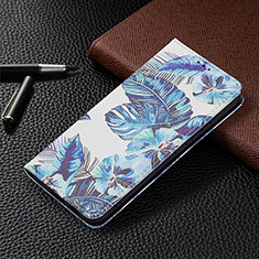 Custodia Portafoglio In Pelle Fantasia Modello Cover con Supporto B03F per Samsung Galaxy S23 Plus 5G Blu