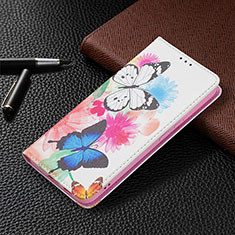 Custodia Portafoglio In Pelle Fantasia Modello Cover con Supporto B03F per Samsung Galaxy S23 Plus 5G Rosa Caldo