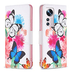 Custodia Portafoglio In Pelle Fantasia Modello Cover con Supporto B03F per Xiaomi Mi 12X 5G Colorato