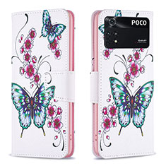 Custodia Portafoglio In Pelle Fantasia Modello Cover con Supporto B03F per Xiaomi Poco M4 Pro 4G Colorato