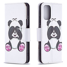 Custodia Portafoglio In Pelle Fantasia Modello Cover con Supporto B03F per Xiaomi Redmi Note 10S 4G Bianco