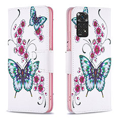 Custodia Portafoglio In Pelle Fantasia Modello Cover con Supporto B03F per Xiaomi Redmi Note 11 4G (2022) Colorato