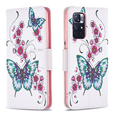 Custodia Portafoglio In Pelle Fantasia Modello Cover con Supporto B03F per Xiaomi Redmi Note 11 5G Colorato