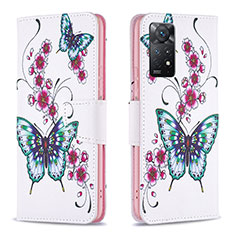 Custodia Portafoglio In Pelle Fantasia Modello Cover con Supporto B03F per Xiaomi Redmi Note 11 Pro 4G Colorato