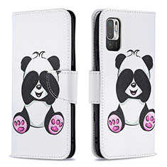 Custodia Portafoglio In Pelle Fantasia Modello Cover con Supporto B03F per Xiaomi Redmi Note 11 SE 5G Bianco